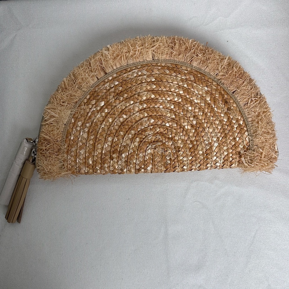 TUCKERNUCK Raffia Half Moon Clutch - Picture 7 of 8